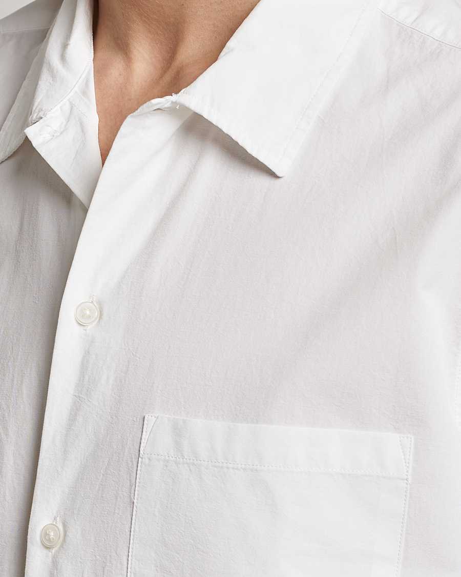 Homme | Chemises | Samsøe Samsøe | Samsøe & Samsøe Avan Organic Cotton Short Sleeve Shirt White