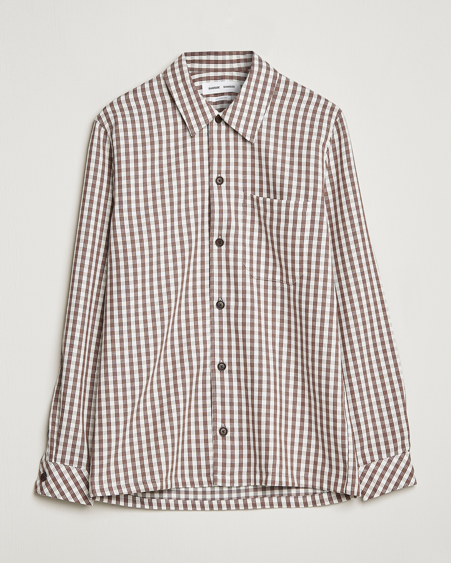 Homme | Chemises | Samsøe Samsøe | Samsøe & Samsøe Taka Cotton Lyocell Overshirt Dark Earth