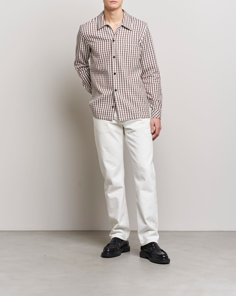 Homme | Chemises | Samsøe Samsøe | Samsøe & Samsøe Taka Cotton Lyocell Overshirt Dark Earth
