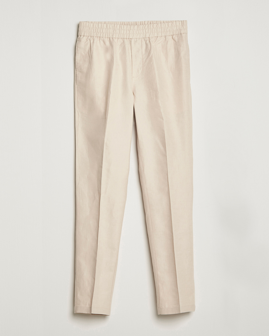 Homme | Pantalons | Samsøe Samsøe | Samsøe & Samsøe Smithy Linen Cotton Trousers Oatmeal