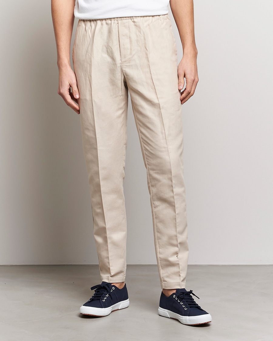 Homme | Pantalons | Samsøe Samsøe | Samsøe & Samsøe Smithy Linen Cotton Trousers Oatmeal