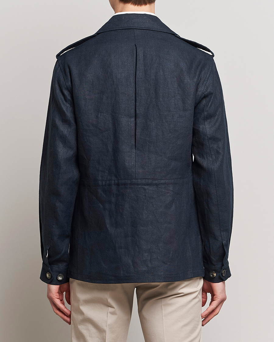 Homme | Manteaux Et Vestes | Private White V.C. | Linen Field Jacket Navy