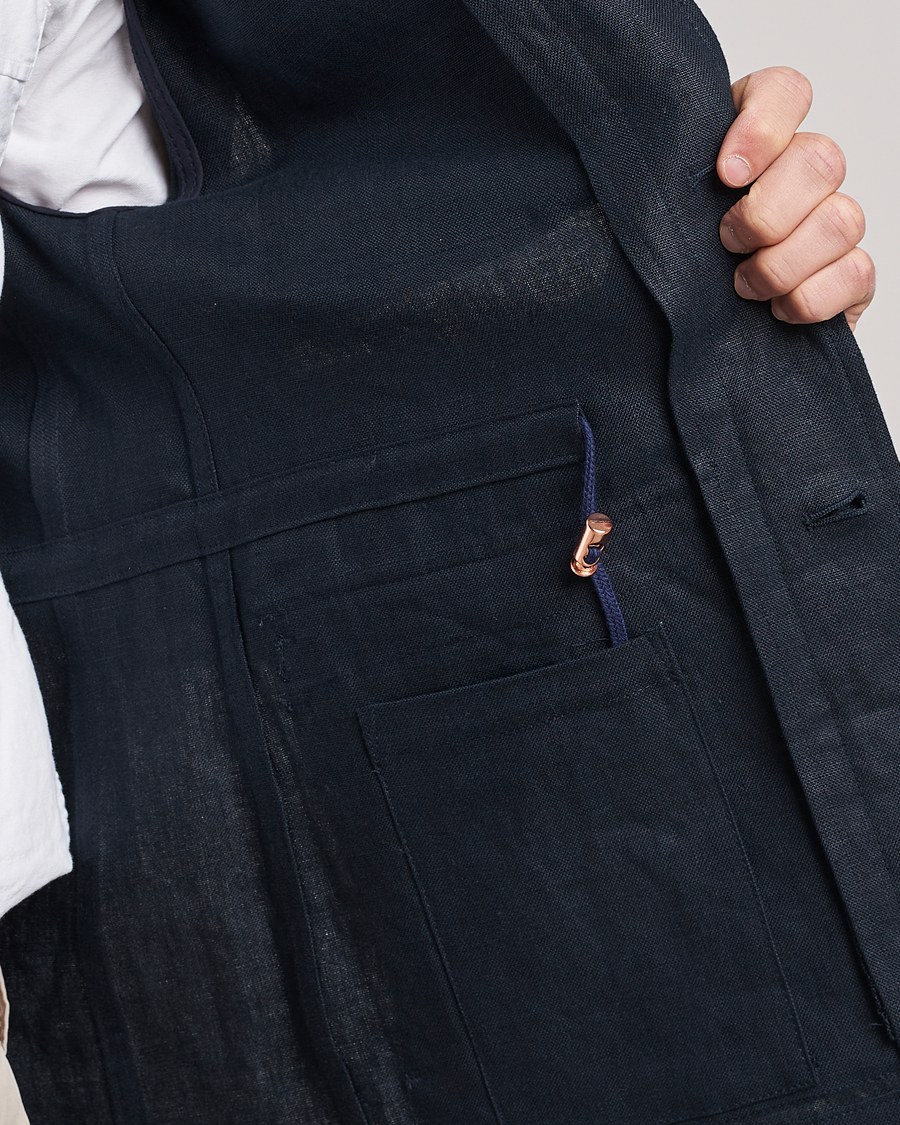 Homme | Manteaux Et Vestes | Private White V.C. | Linen Field Jacket Navy