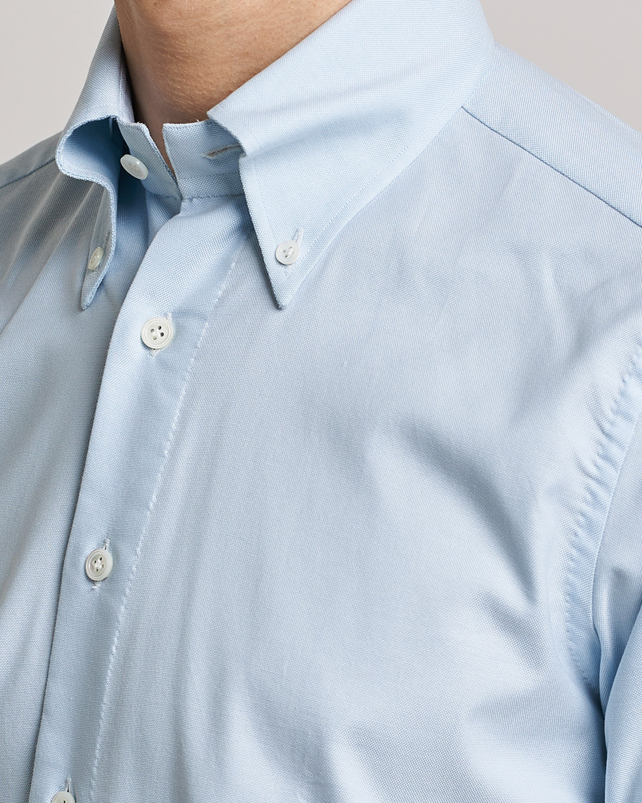 Homme | Chemises | 100Hands | Gold Line Natural Stretch Oxford Shirt Light Blue