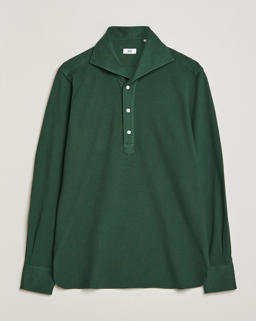 Homme | Chemises | 100Hands | Signature One Piece Jersey Polo Emerald Green