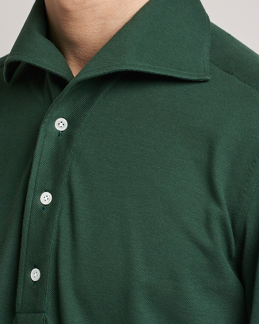 Homme | Chemises | 100Hands | Signature One Piece Jersey Polo Emerald Green