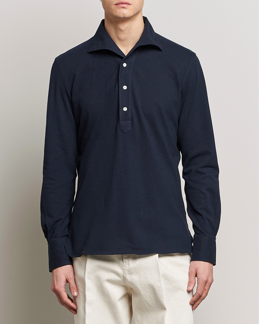 Homme | Chemises | 100Hands | Signature One Piece Jersey Polo Navy