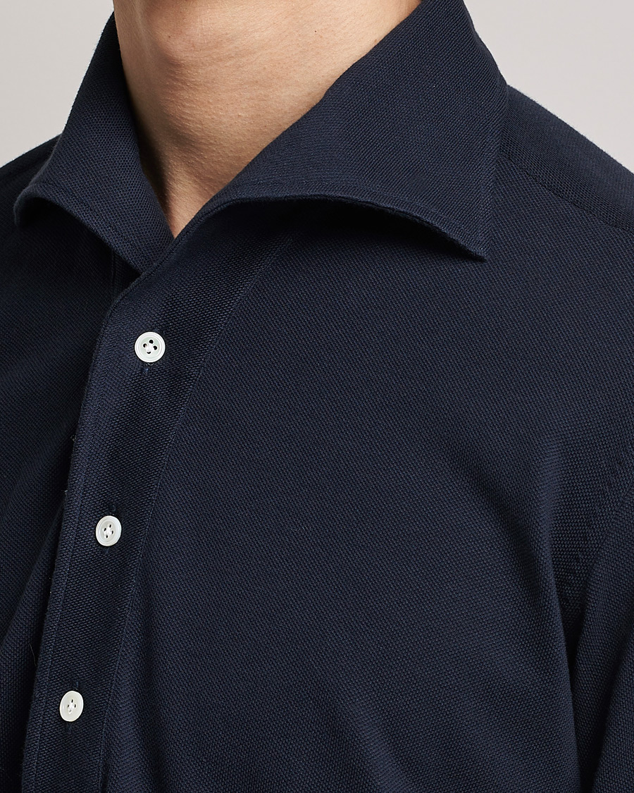 Homme | Chemises | 100Hands | Signature One Piece Jersey Polo Navy