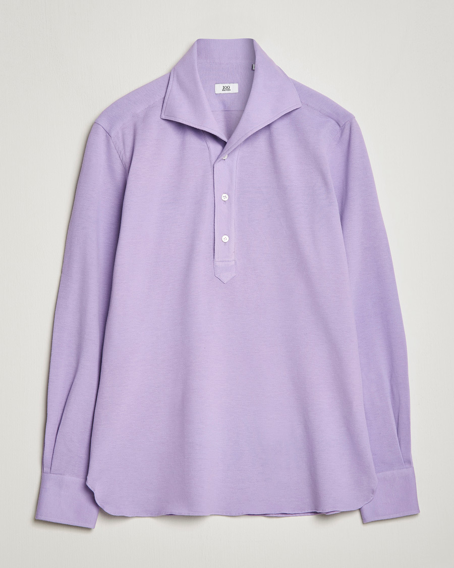 Homme | Chemises | 100Hands | Signature One Piece Jersey Polo Light Purple