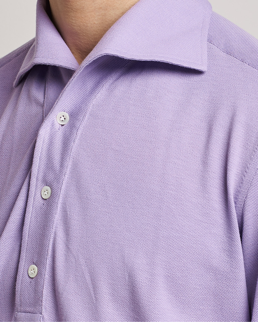 Homme | Chemises | 100Hands | Signature One Piece Jersey Polo Light Purple