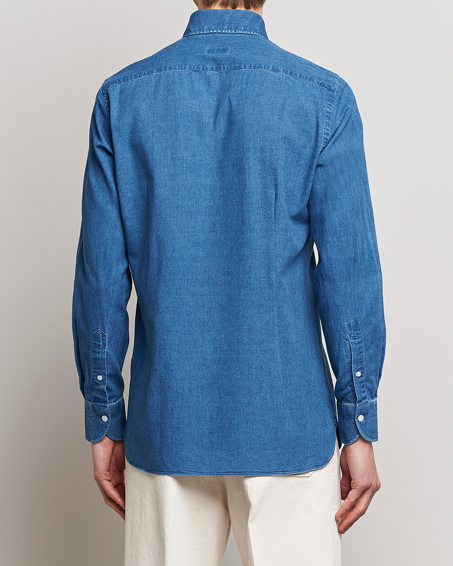 Homme | Chemises | 100Hands | Japanese Denim Bata Wash Shirt Blue