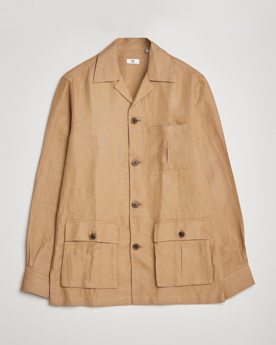 Homme | Manteaux Et Vestes | 100Hands | Linen Travellers Jacket Beige