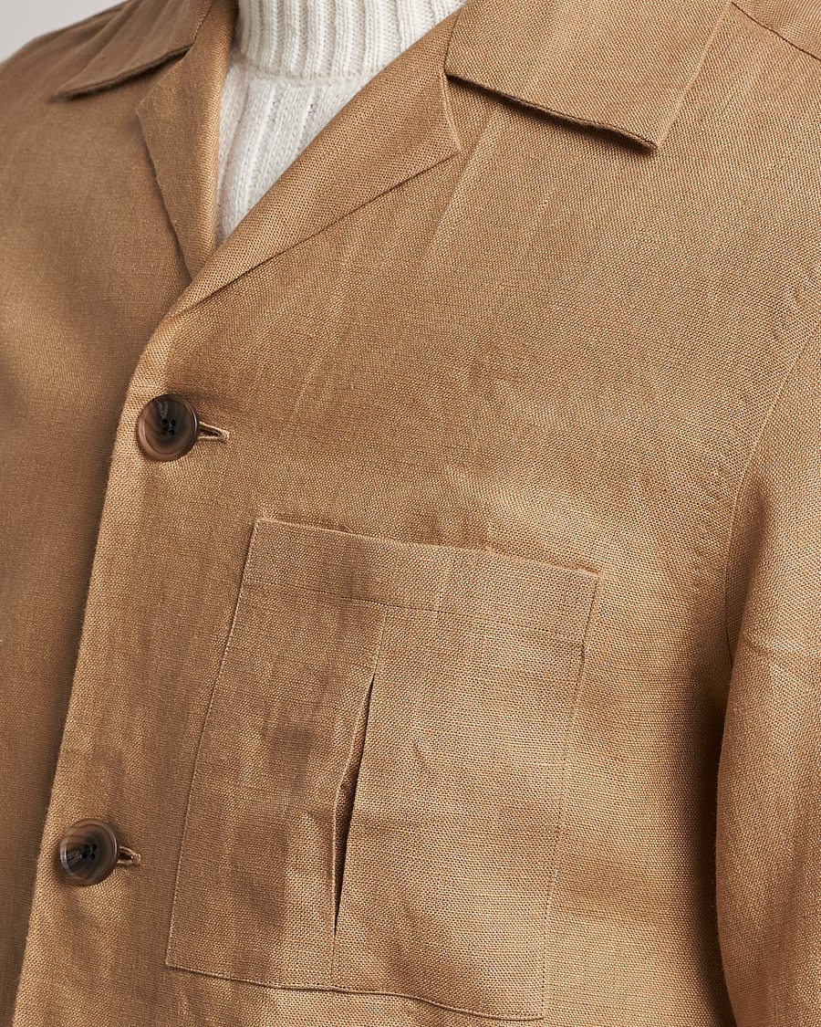 Homme | Manteaux Et Vestes | 100Hands | Linen Travellers Jacket Beige