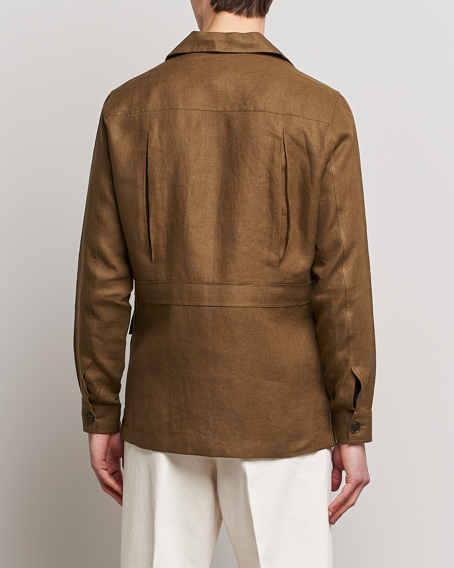 Homme | Manteaux Et Vestes | 100Hands | Linen Travellers Jacket Green