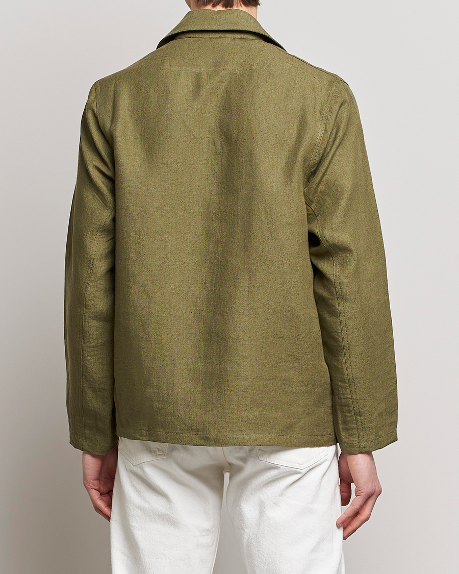 Homme | Chemises | Peregrine | Grange Linen Shacket Khaki