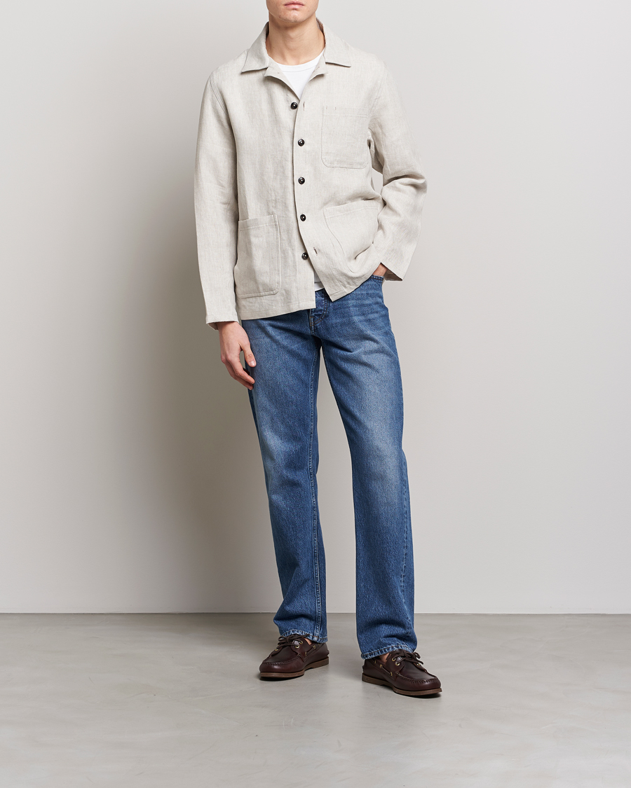 Homme | Chemises | Peregrine | Grange Linen Shacket Stone