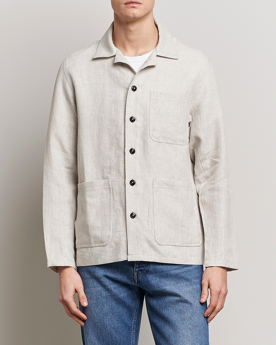 Homme | Chemises | Peregrine | Grange Linen Shacket Stone