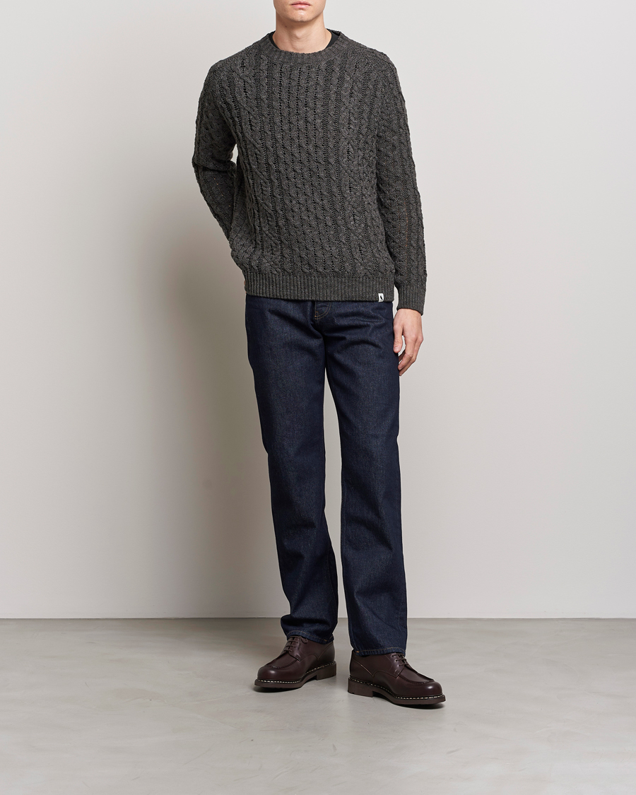 Homme | Pulls Et Tricots | Peregrine | Linen Arran Jumper Grey
