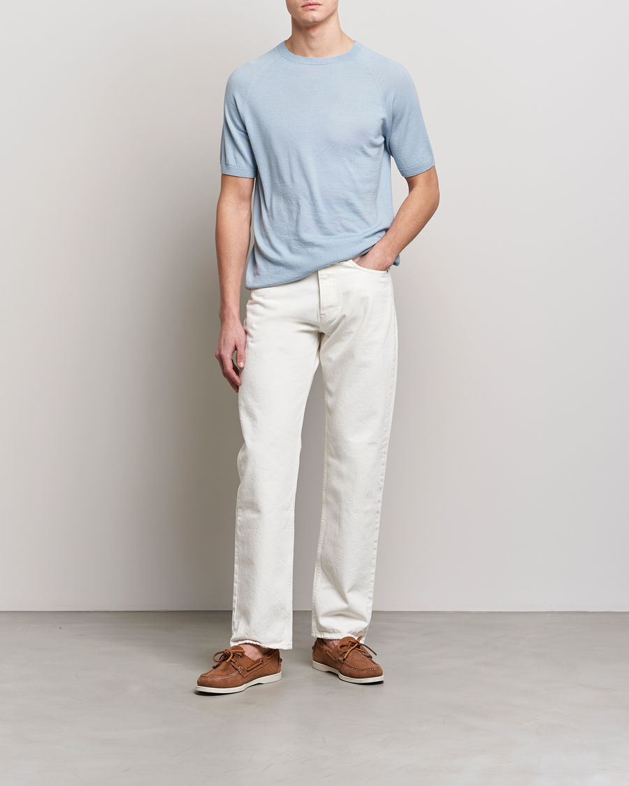 Homme | T-shirts | Peregrine | Knitted Wool T-Shirt Ocean