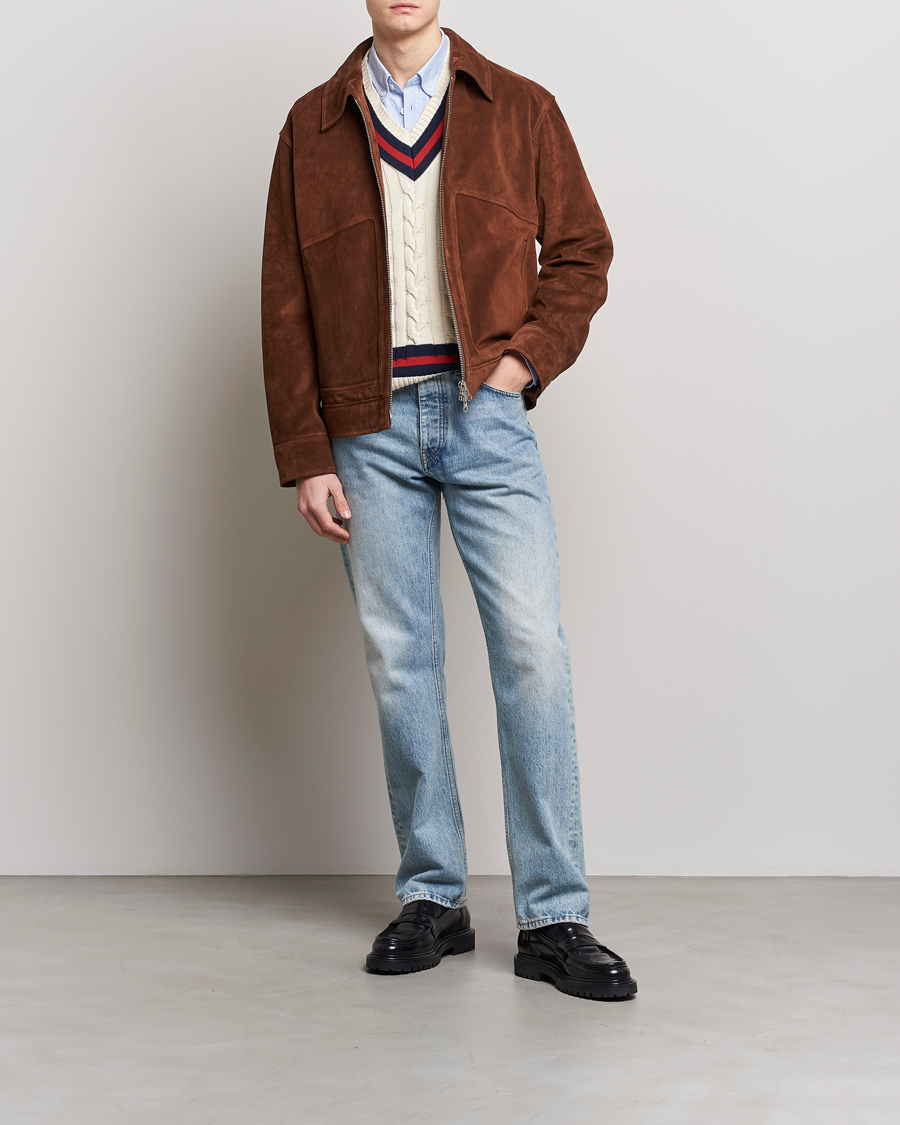 Homme | Manteaux Et Vestes | GANT | Suede Jacket Mahogany Brown