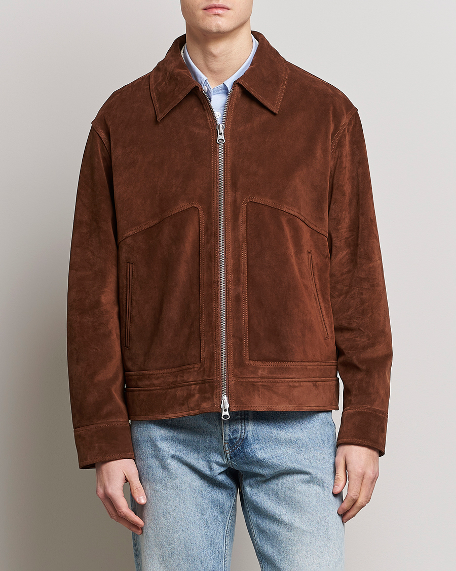 Homme | Manteaux Et Vestes | GANT | Suede Jacket Mahogany Brown