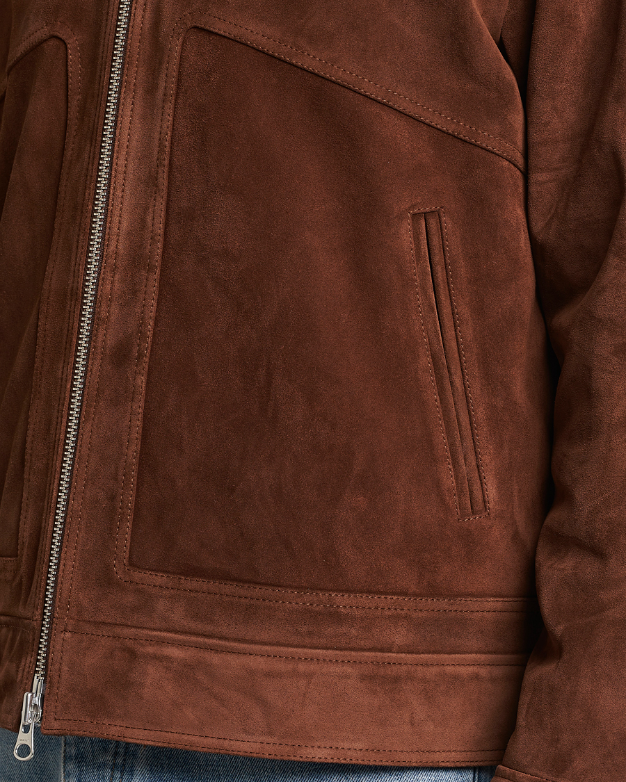 Homme | Manteaux Et Vestes | GANT | Suede Jacket Mahogany Brown