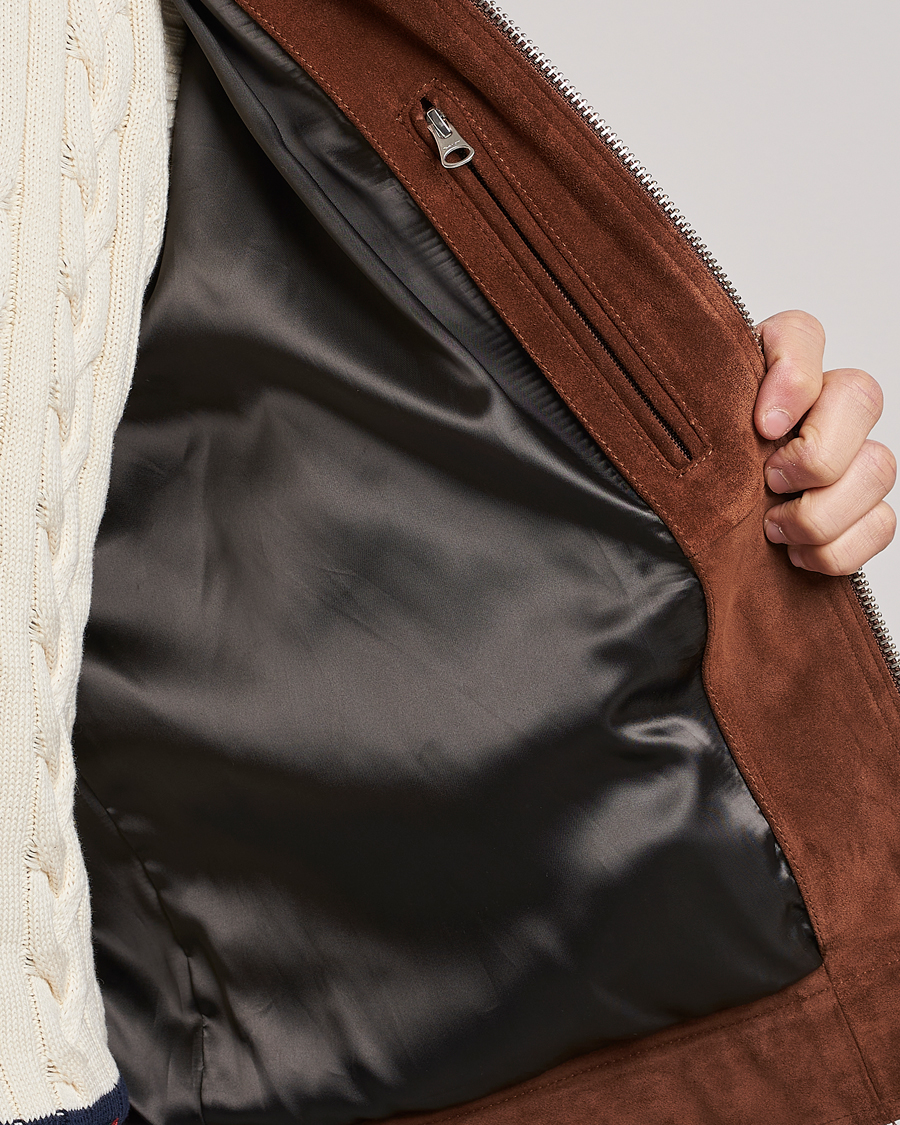 Homme | Manteaux Et Vestes | GANT | Suede Jacket Mahogany Brown