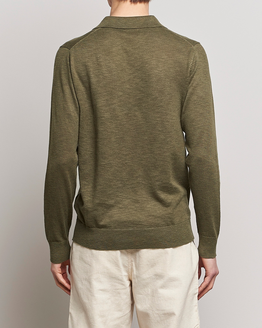 Homme | Pulls Et Tricots | GANT | Cotton/Linen Knitted Polo Racing Green