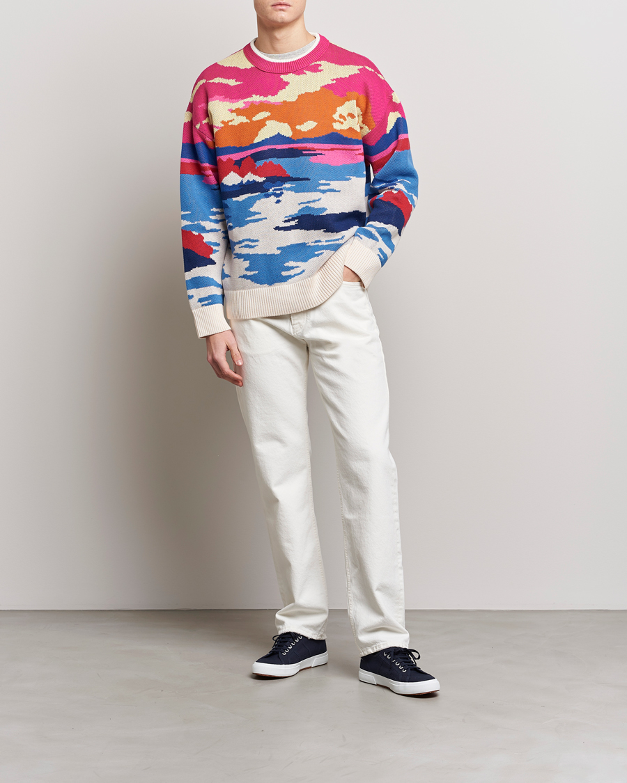 Homme | Pulls Et Tricots | GANT | Landscape Printed Knitted Crew Neck Multi