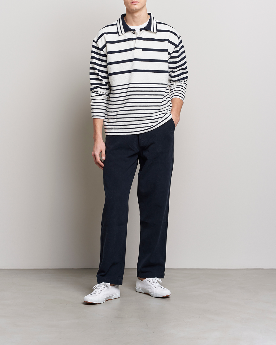 Homme | Pulls Et Tricots | GANT | Heavy Knitted Striped Rugger Eggshell