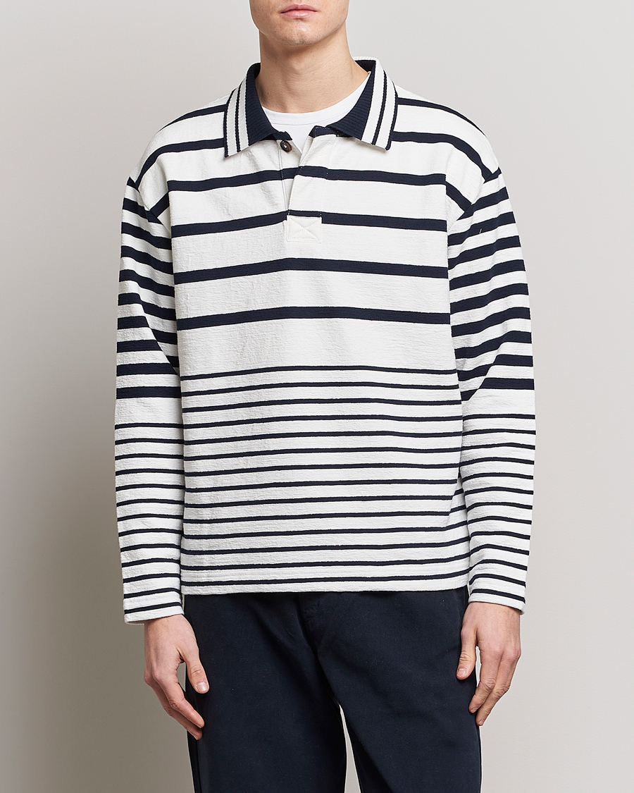 Homme | Pulls Et Tricots | GANT | Heavy Knitted Striped Rugger Eggshell