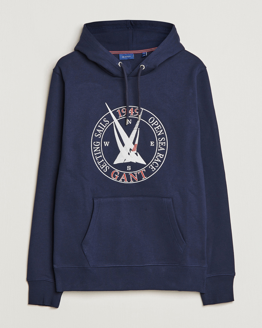 Homme | Pulls Et Tricots | GANT | Sailing Hoodie Evening Blue