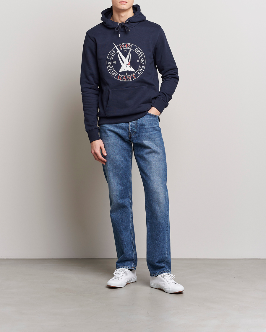 Homme | Pulls Et Tricots | GANT | Sailing Hoodie Evening Blue