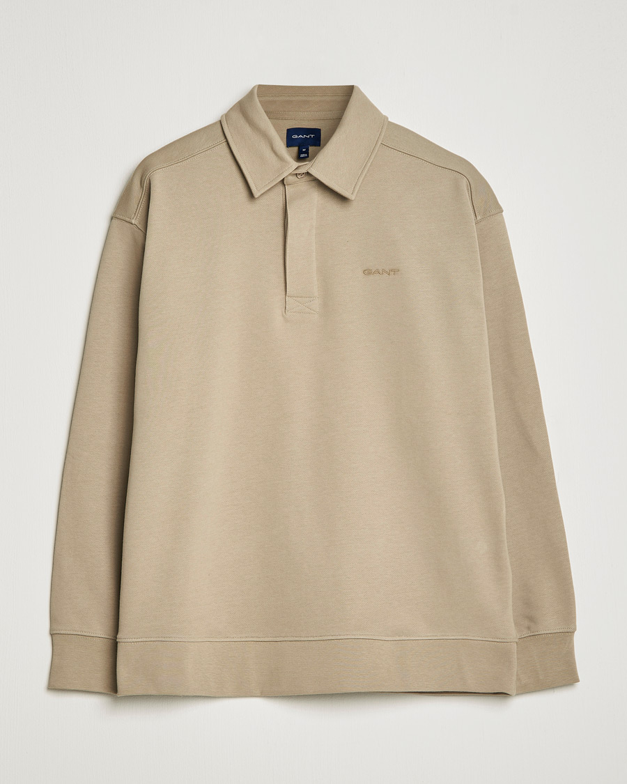 Homme | Pulls Et Tricots | GANT | Icon Heavy Rugger Taupe Beige