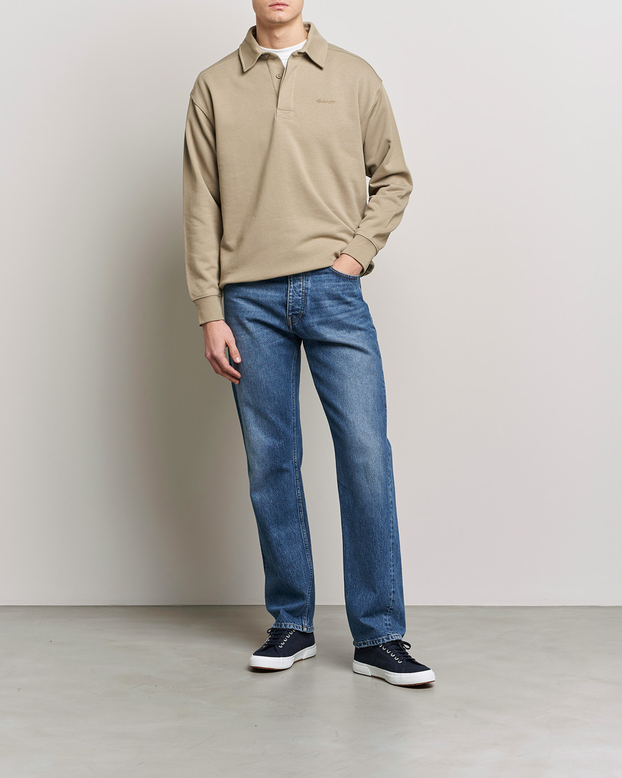 Homme | Pulls Et Tricots | GANT | Icon Heavy Rugger Taupe Beige