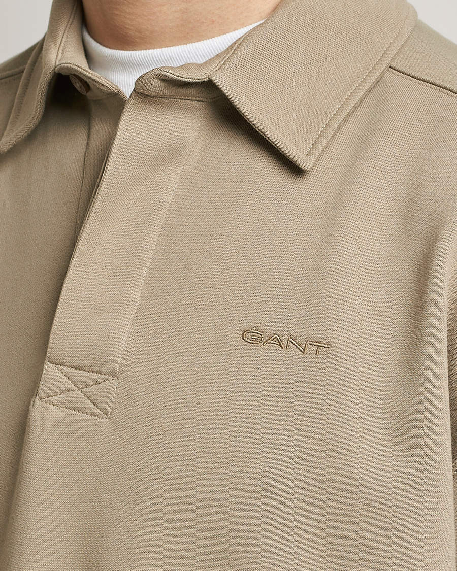 Homme | Pulls Et Tricots | GANT | Icon Heavy Rugger Taupe Beige