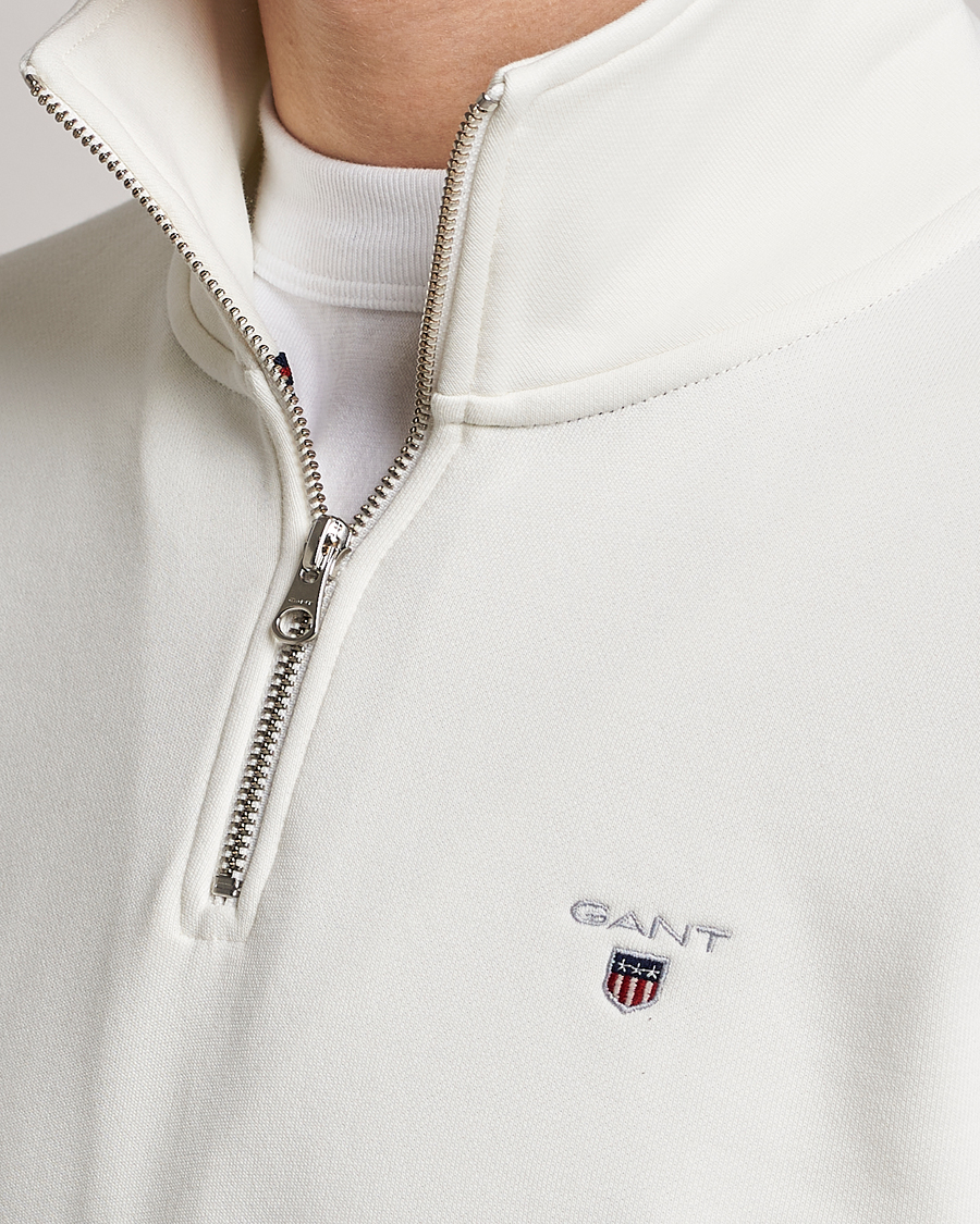 Homme | Pulls Et Tricots | GANT | Original Shield Logo Half-Zip Eggshell