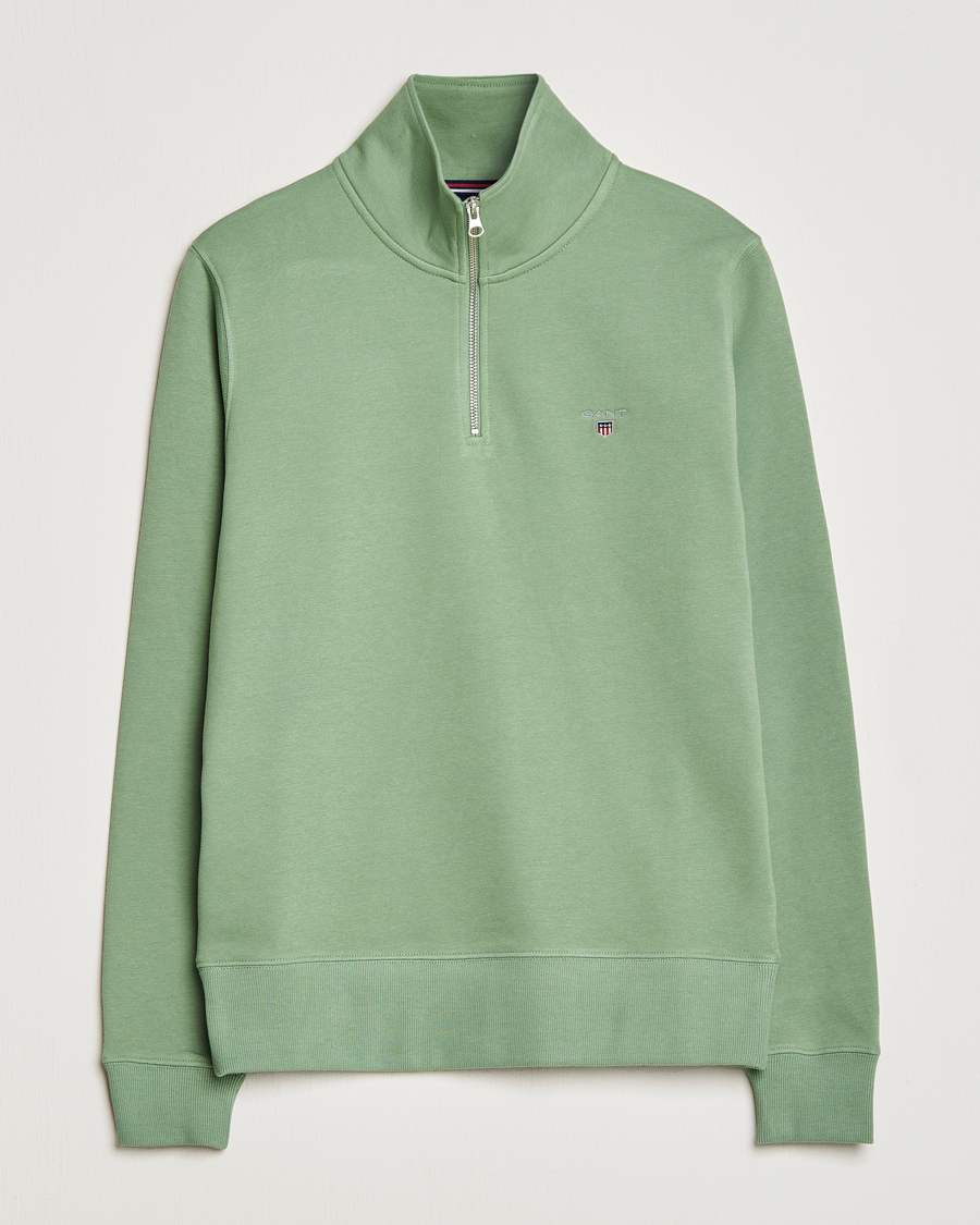 Homme | Pulls Et Tricots | GANT | Original Shield Logo Half-Zip Kalamata Green