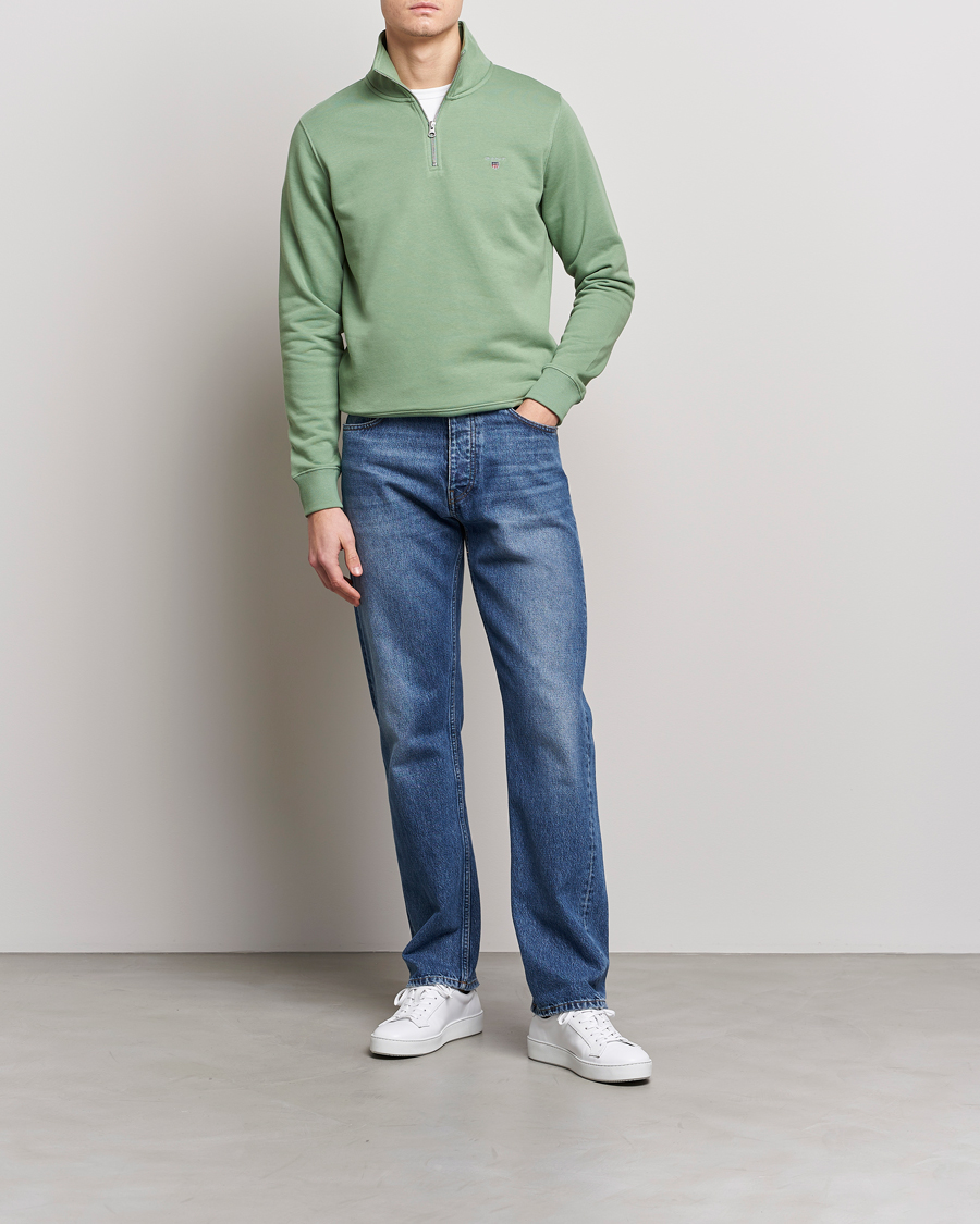 Homme | Pulls Et Tricots | GANT | Original Shield Logo Half-Zip Kalamata Green