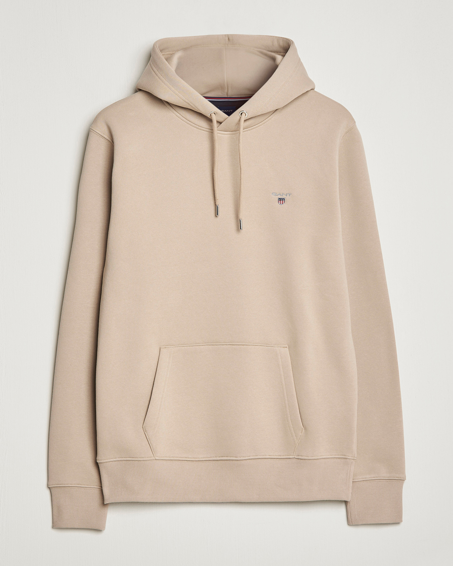 Homme | Pulls Et Tricots | GANT | Original Shield Logo Hoodie Concrete Beige