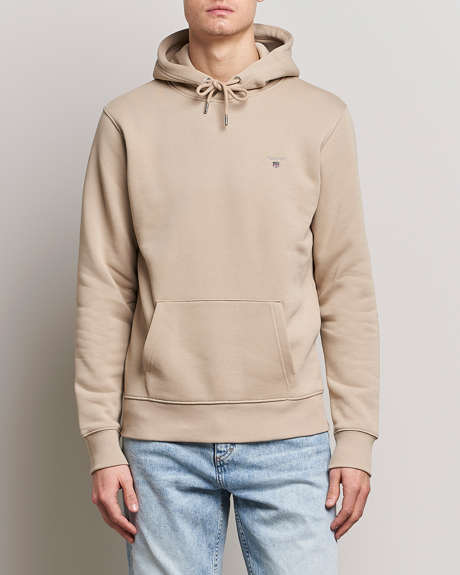 Homme | Pulls Et Tricots | GANT | Original Shield Logo Hoodie Concrete Beige