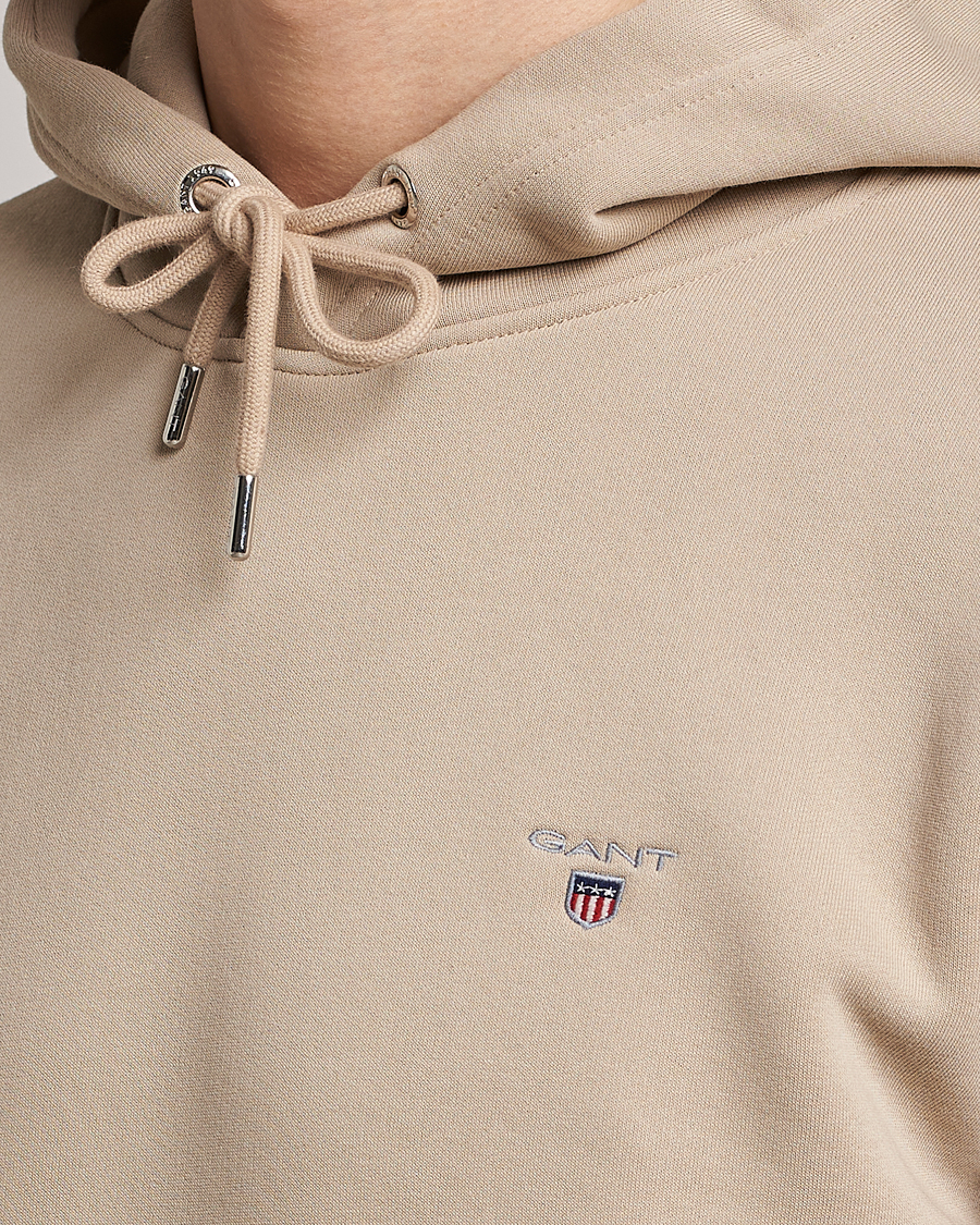 Homme | Pulls Et Tricots | GANT | Original Shield Logo Hoodie Concrete Beige