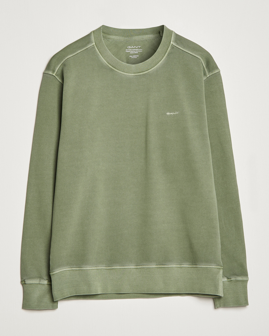 Homme | Pulls Et Tricots | GANT | Sunbleached Crew Neck Sweatshirt Calamata Green