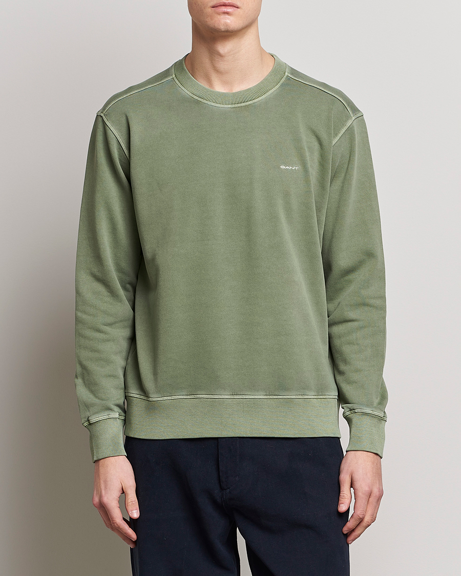 Homme | Pulls Et Tricots | GANT | Sunbleached Crew Neck Sweatshirt Calamata Green