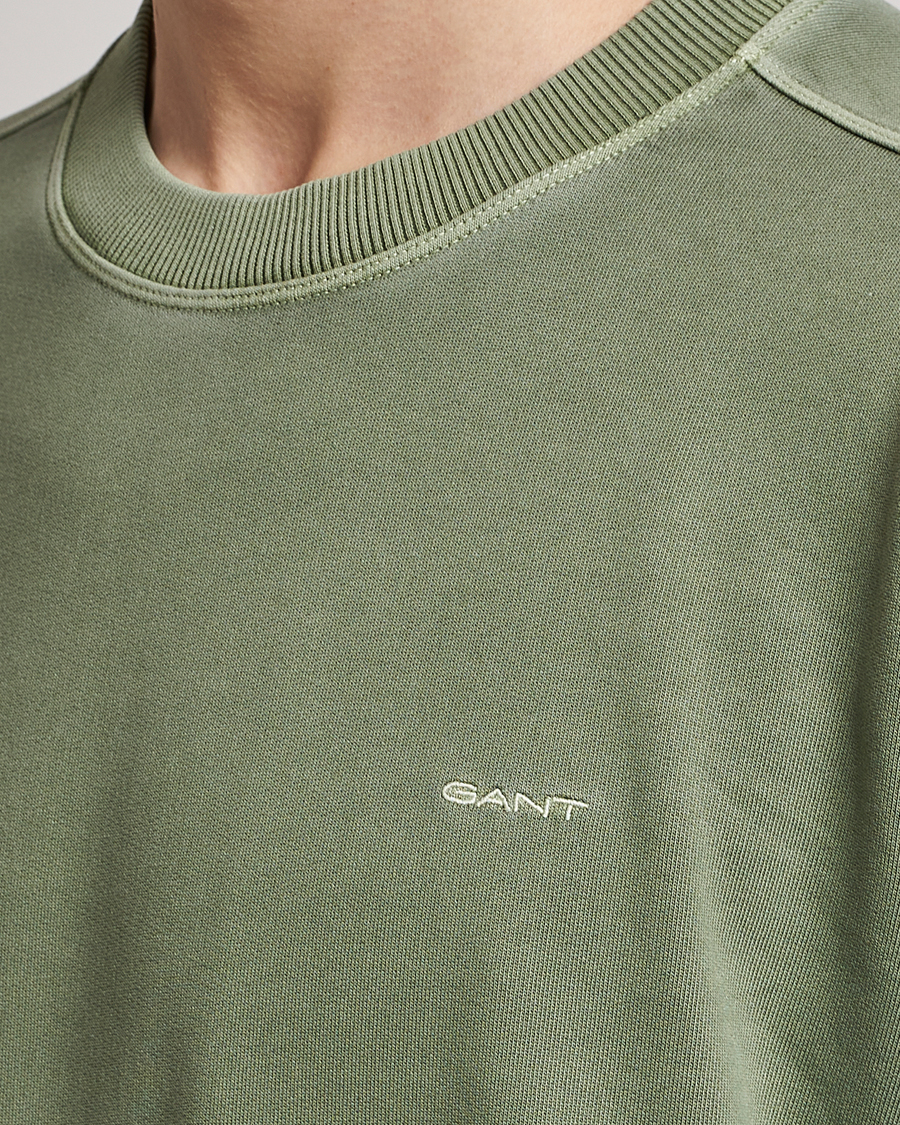 Homme | Pulls Et Tricots | GANT | Sunbleached Crew Neck Sweatshirt Calamata Green