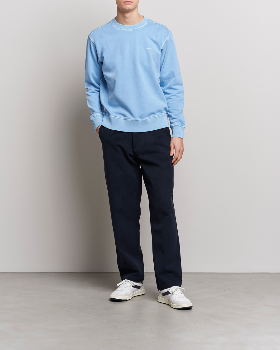 Homme | Pulls Et Tricots | GANT | Sunbleached Crew Neck Sweatshirt Gentle Blue