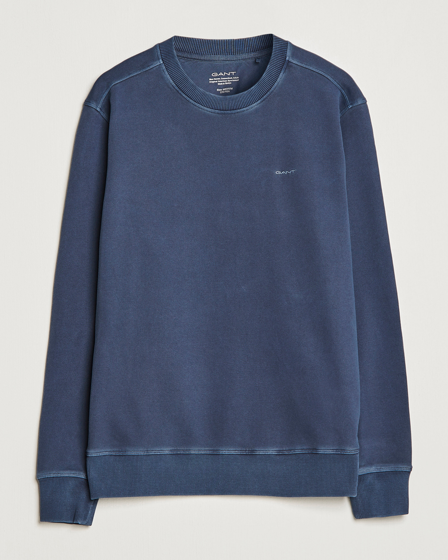 Homme | Pulls Et Tricots | GANT | Sunbleached Crew Neck Sweatshirt Evening Blue
