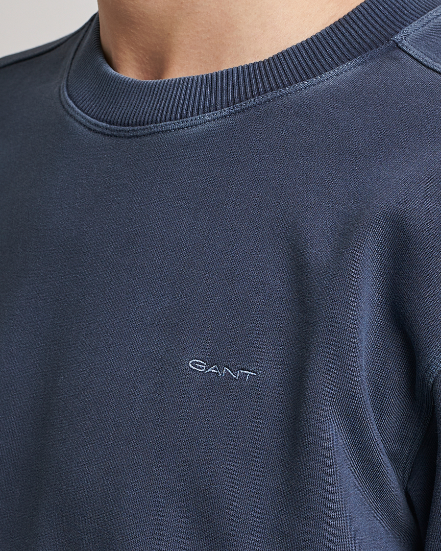 Homme | Pulls Et Tricots | GANT | Sunbleached Crew Neck Sweatshirt Evening Blue