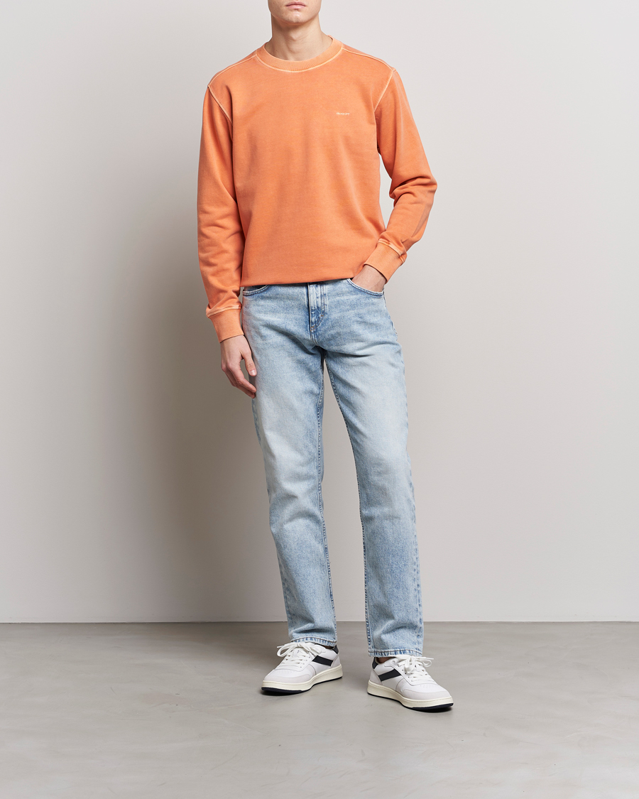 Homme | Pulls Et Tricots | GANT | Sunbleached Crew Neck Sweatshirt Orange