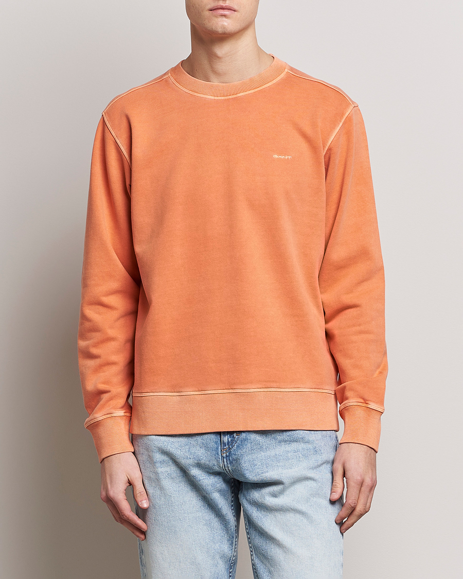 Homme | Pulls Et Tricots | GANT | Sunbleached Crew Neck Sweatshirt Orange